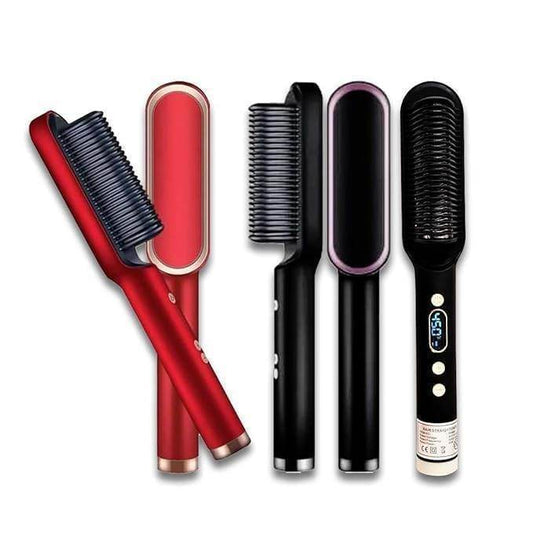 3-in-1 Portable Multi-Styler Hair Brush (Straighten, Curl, Dry) - ZEDIF