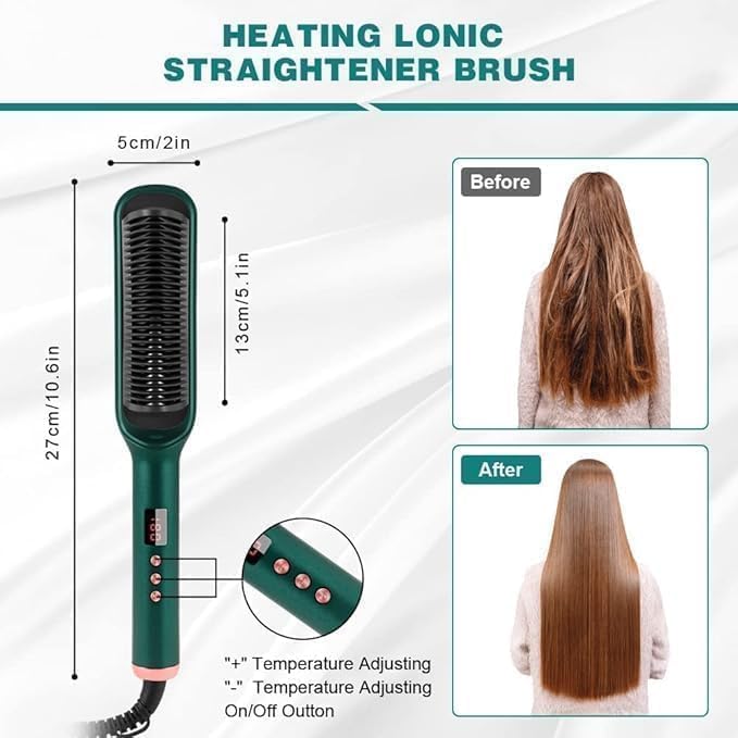 3-in-1 Hair Styler Comb – Electric Hair Styling Tool for Curling, Straightening & Drying (Multicolour)