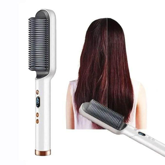 3-in-1 Portable Multi-Styler Hair Brush (Straighten, Curl, Dry) - ZEDIF