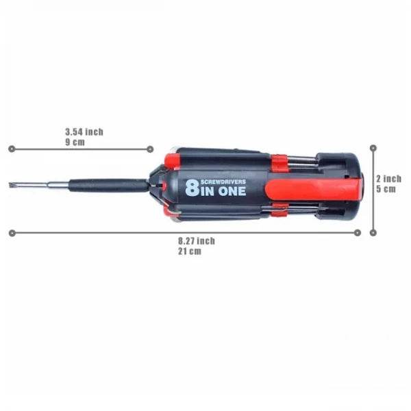 8 IN 1 Screw Driver with LED Light - ZEDIF
