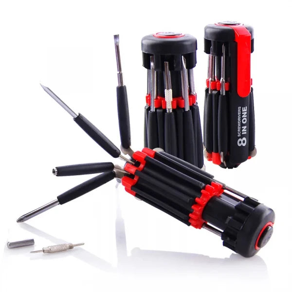 8 IN 1 Screw Driver with LED Light