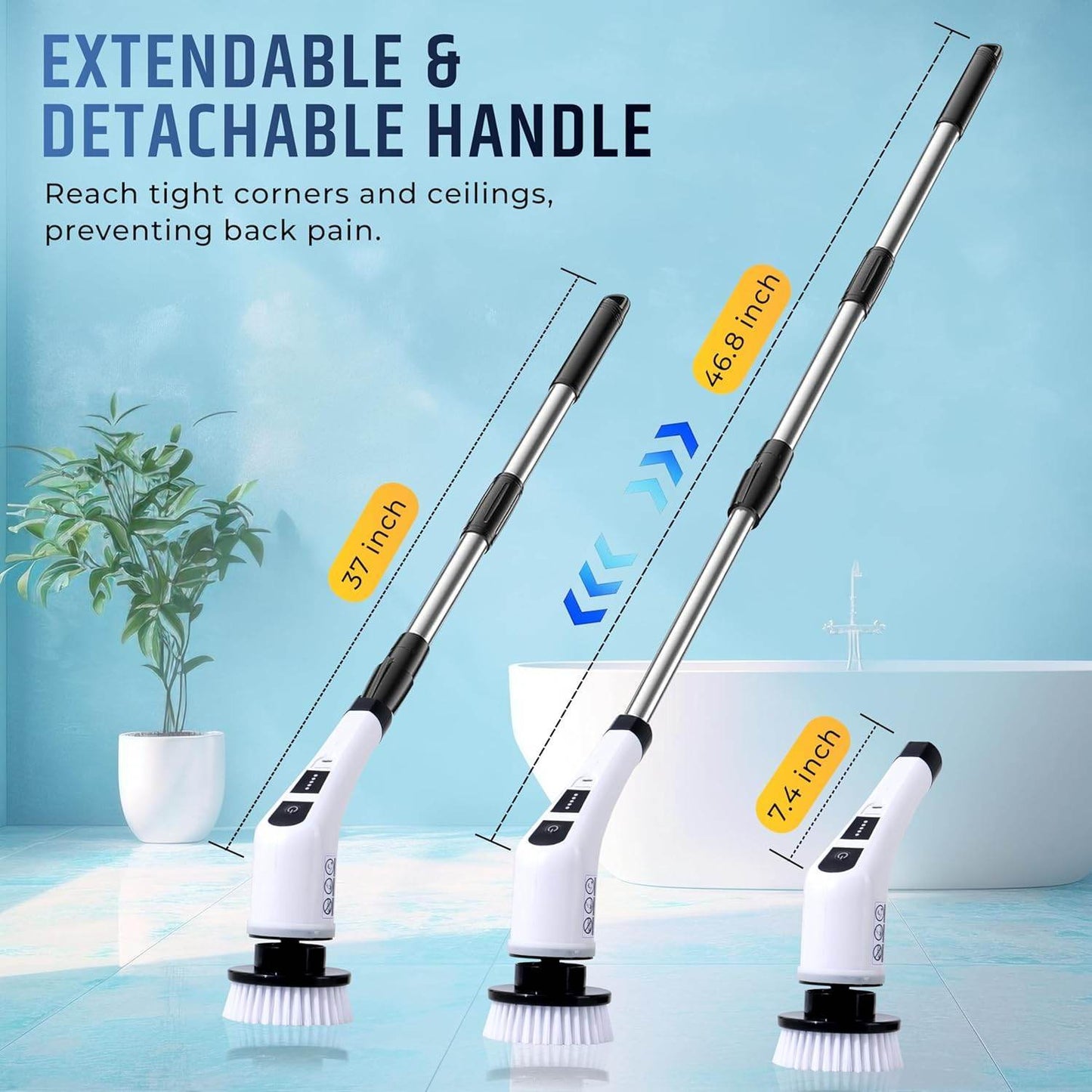 9-in-1 Electric Cleaning Brush – Multi-Surface Power Scrubber - ZEDIF