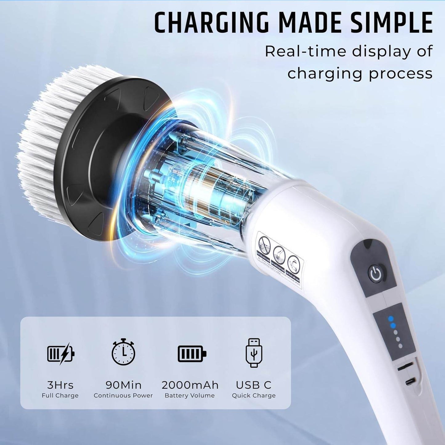 9-in-1 Electric Cleaning Brush – Multi-Surface Power Scrubber - ZEDIF