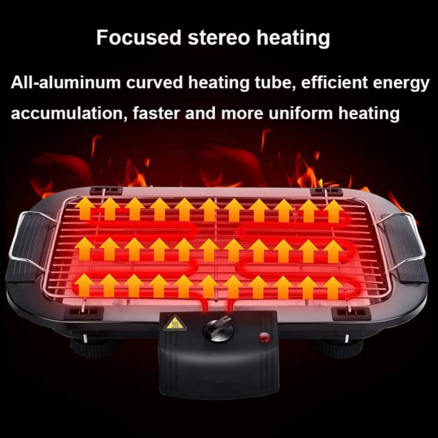 BBQ Electric Barbeque Grill (Adjustable Temperature, Indoor Tabletop)