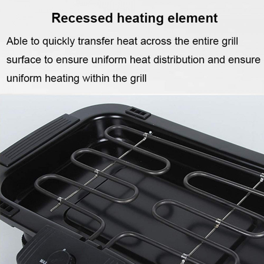BBQ Electric Barbeque Grill (Adjustable Temperature, Indoor Tabletop)