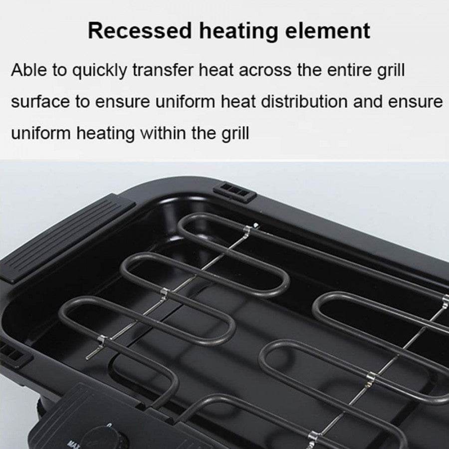 BBQ Electric Barbeque Grill (Adjustable Temperature, Indoor Tabletop) - ZEDIF