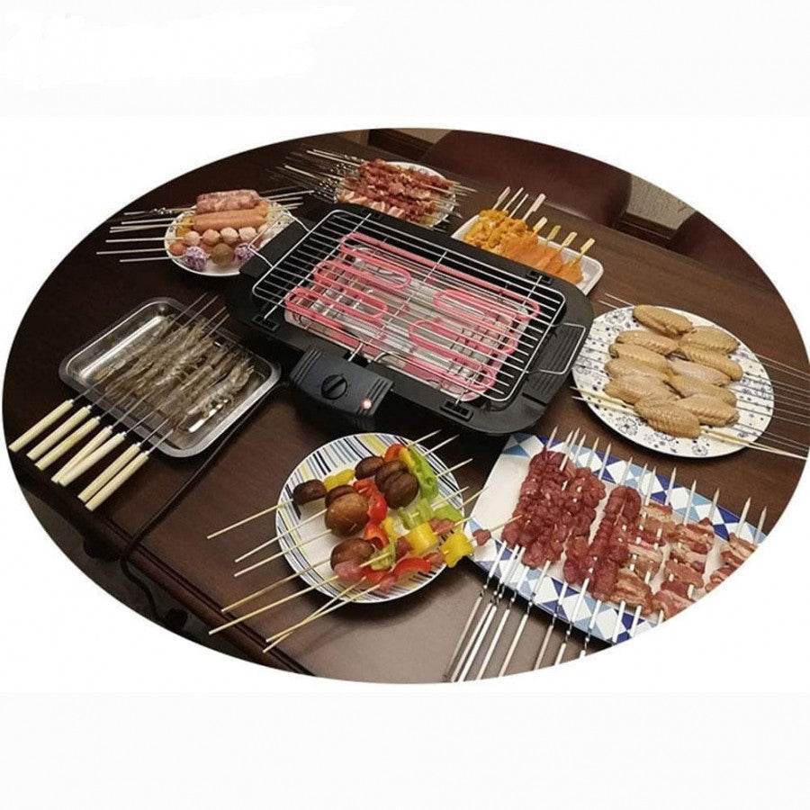 BBQ Electric Barbeque Grill (Adjustable Temperature, Indoor Tabletop) - ZEDIF