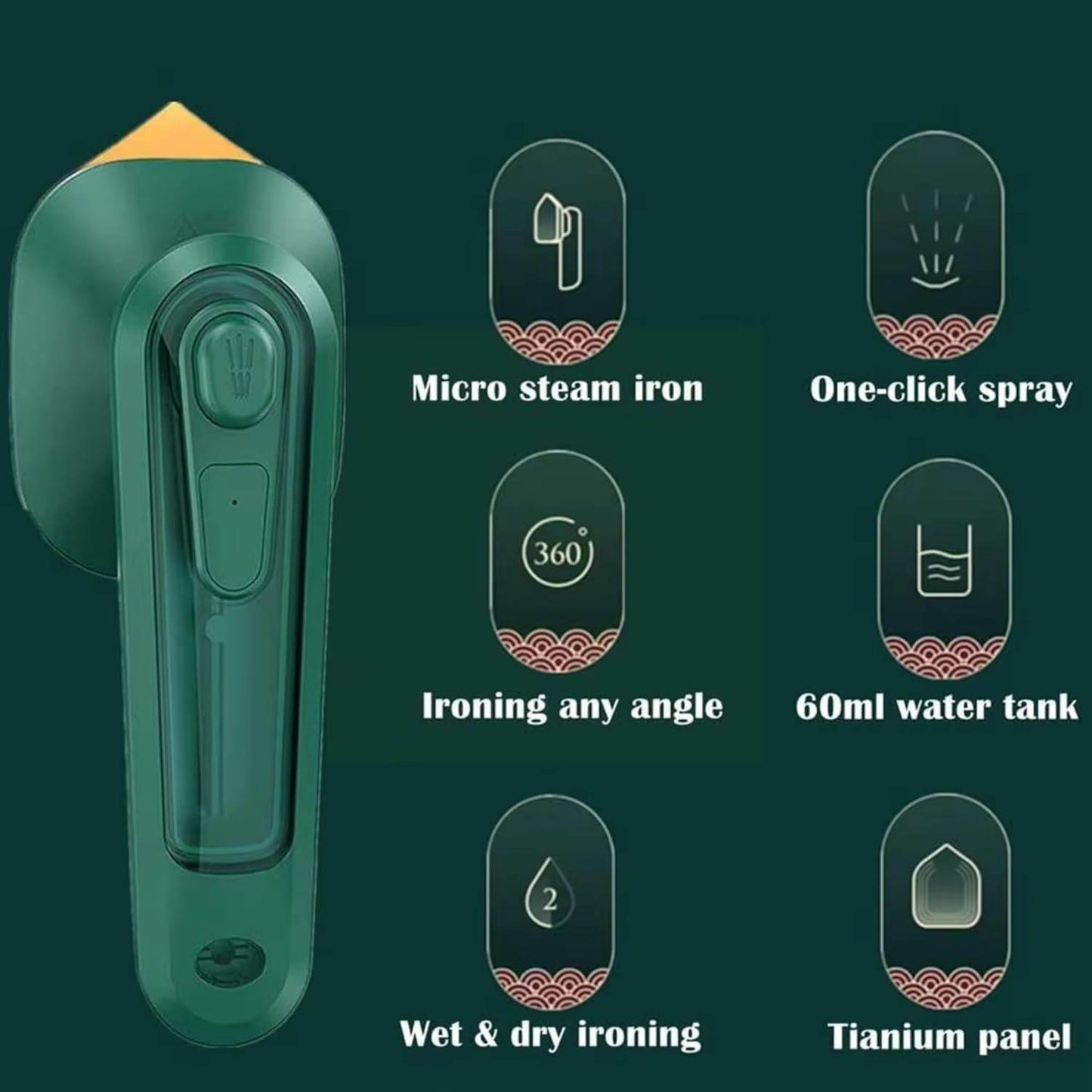 Compact Handheld Steamer (Quick Heat, Dual-Mode, Fabric-Safe, Travel-Friendly) - ZEDIF