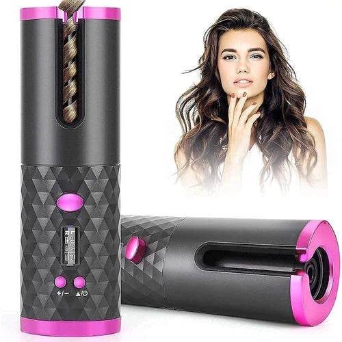Cordless Automatic Hair Curler (Ceramic, USB Rechargeable) - ZEDIF