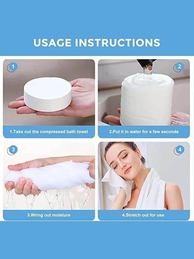 Disposable Cotton Compressed Bath Towel (70x140cm) - ZEDIF