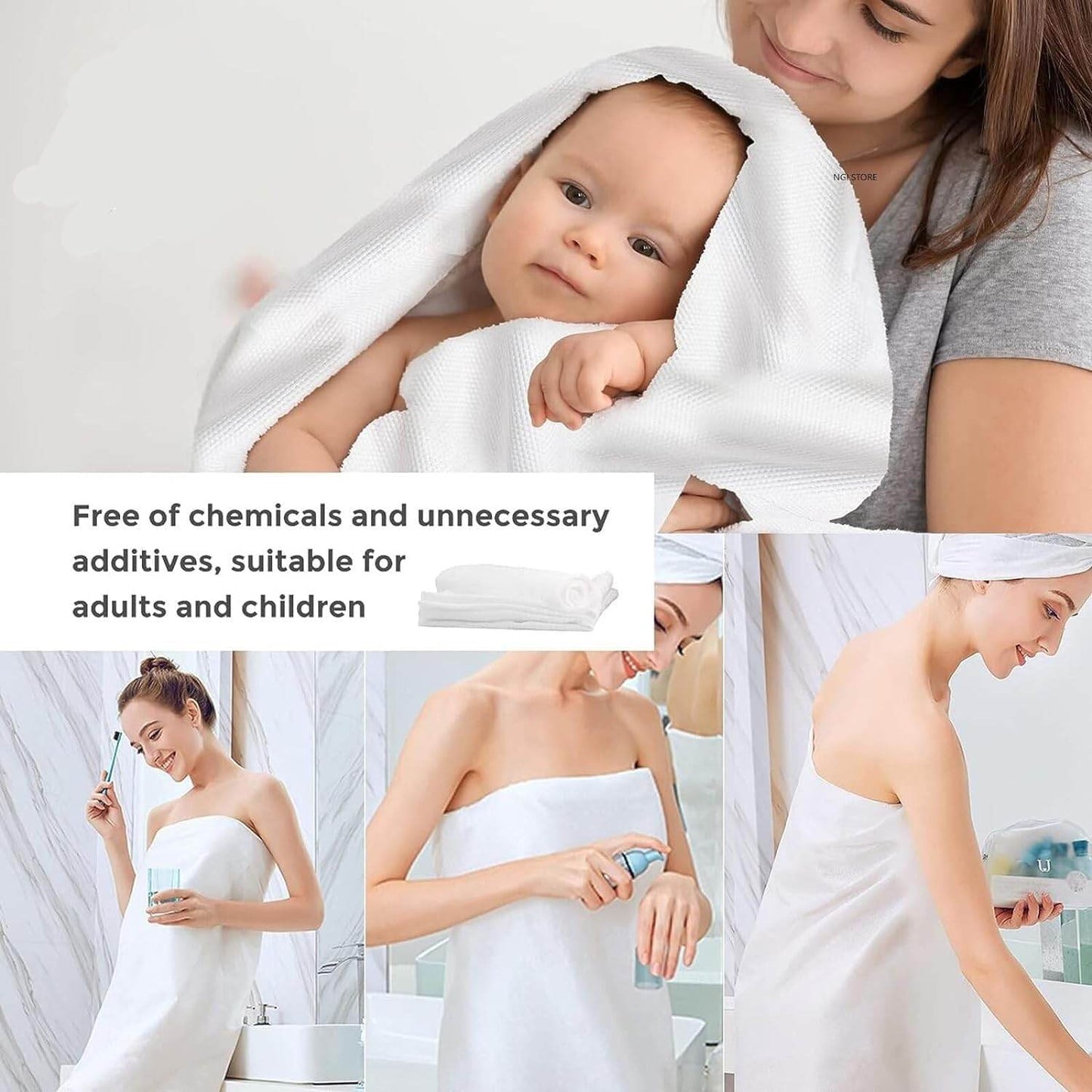 Disposable Cotton Compressed Bath Towel (70x140cm) - ZEDIF