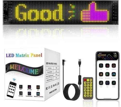 Dynamic Car LED Matrix Panel – Programmable Display (Multicolor, USB Powered) - ZEDIF
