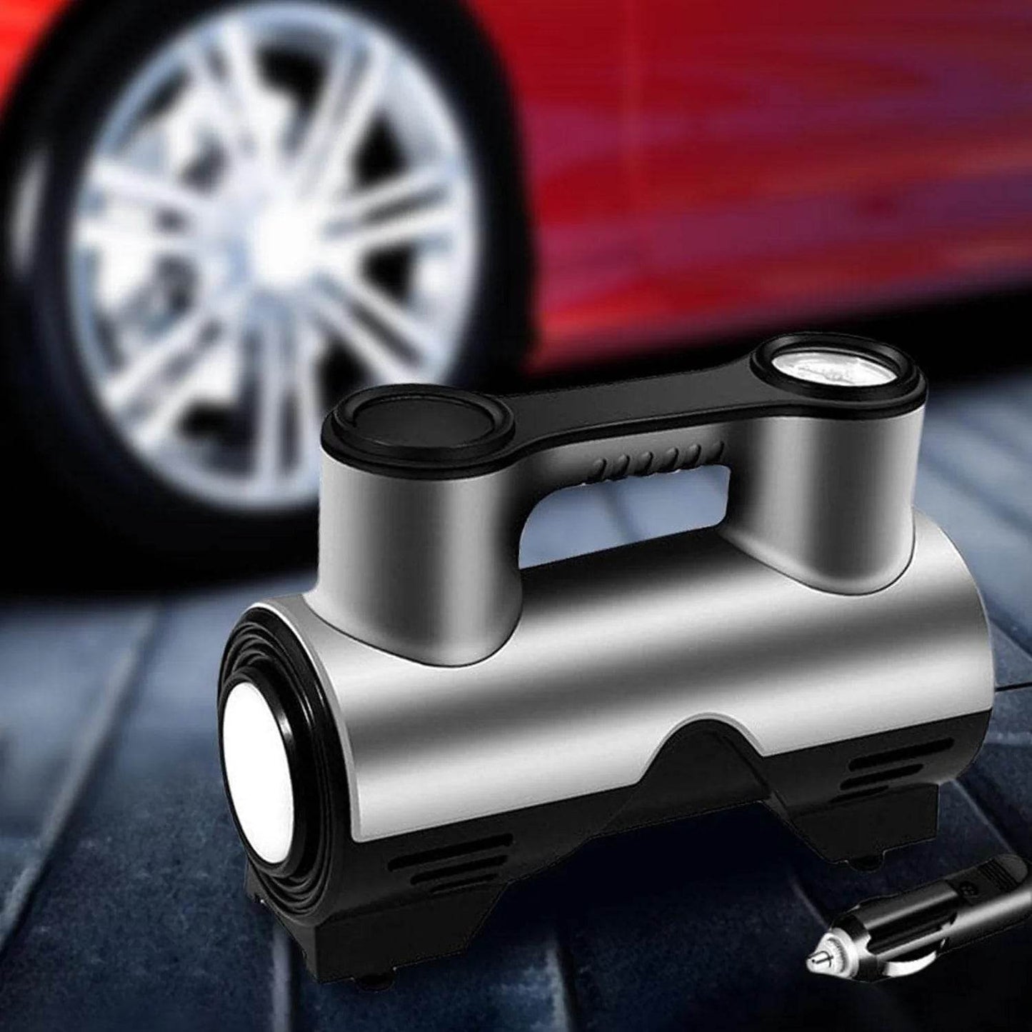 12V Portable Car Tire Inflator with LED Light - ZEDIF