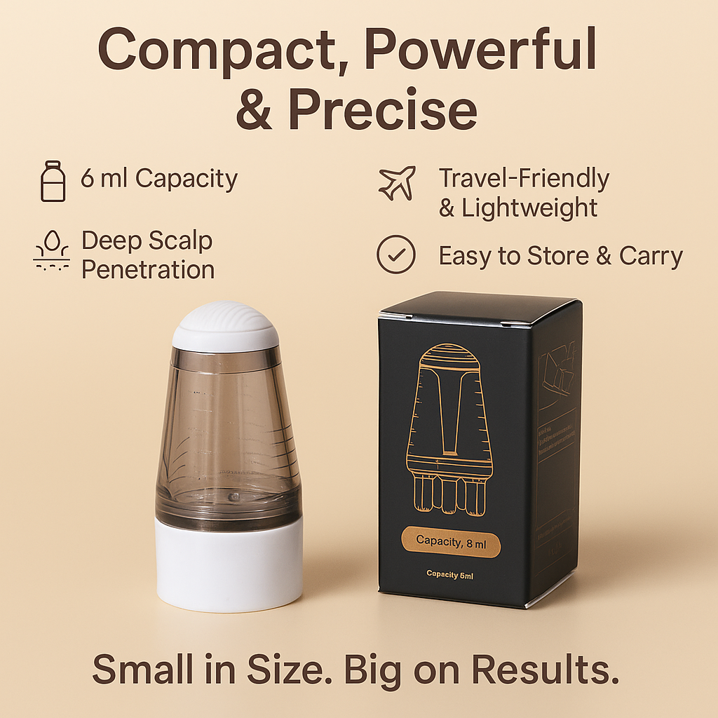 Hair Oil Applicator Scalp Comb (Precise Liquid Dispenser & Massager)