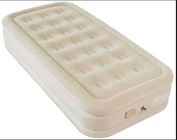 Single Air Bed, Inflatable Bed with Built-in Electric Pump (190x100x40 cm) - ZEDIF