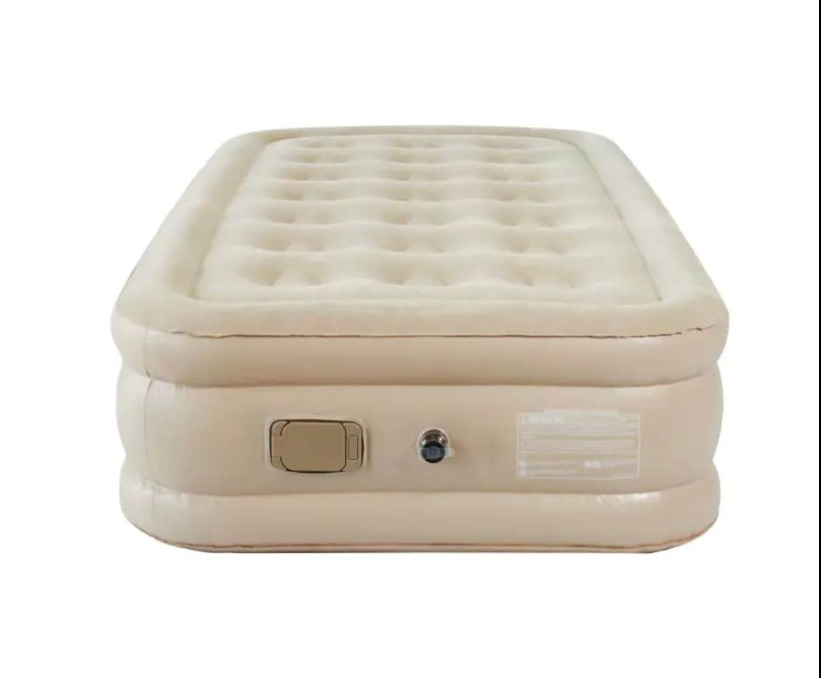 Single Air Bed, Inflatable Bed with Built-in Electric Pump (190x100x40 cm) - ZEDIF
