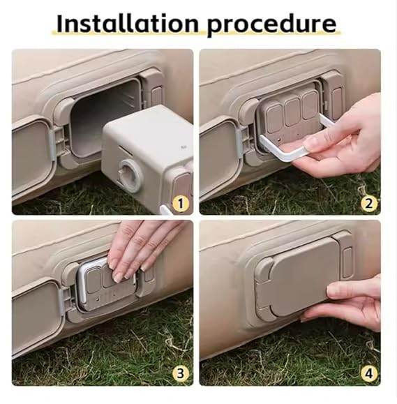 Single Air Bed (Inflatable with Built-in Electric Pump, 190×100×40 cm) - ZEDIF