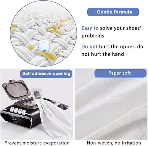 Natural Sneaker & Shoe Cleaner Wipes (Pack of 80)