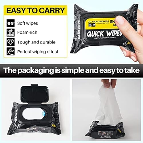 Natural Sneaker & Shoe Cleaner Wipes (Pack of 80)