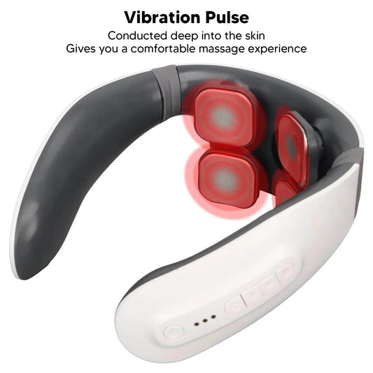 4 Heads Smart Electric Neck and Back Pulse Massager - ZEDIF