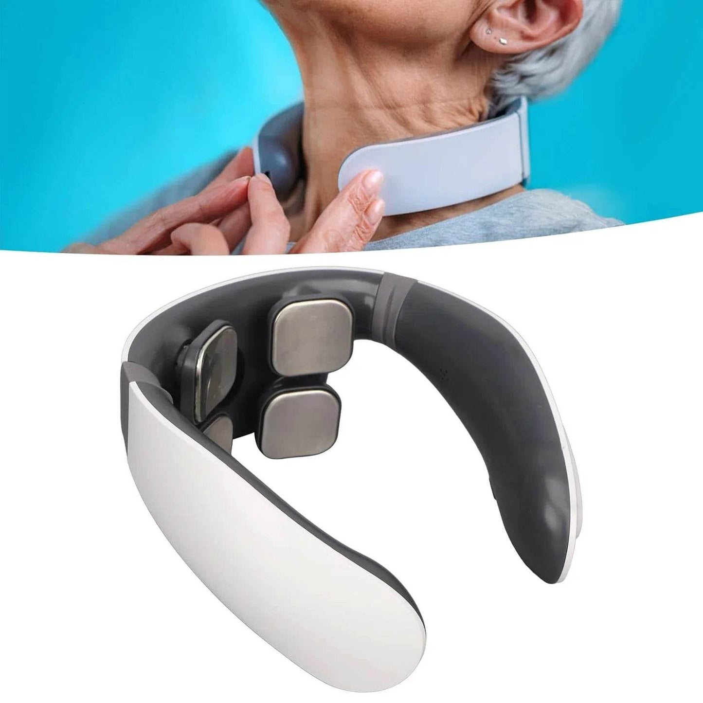 4 Heads Smart Electric Neck and Back Pulse Massager - ZEDIF