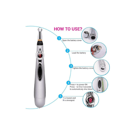 Electronic Acupuncture Pen Massager (Pain Relief & Facial Therapy) - ZEDIF