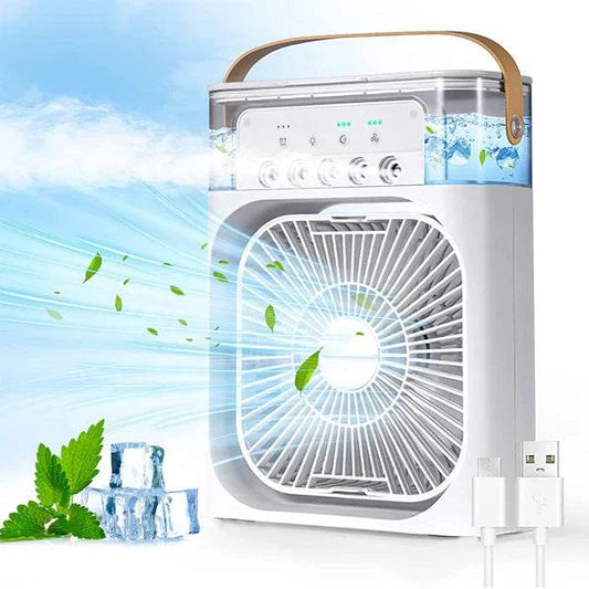 Portable Air Cooler Fan with 7-Color Light - ZEDIF