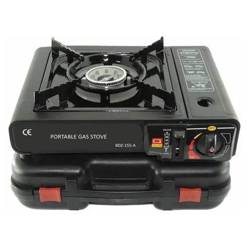 Portable Camping Gas Stove – Single Burner (Black, Stainless Steel) - ZEDIF