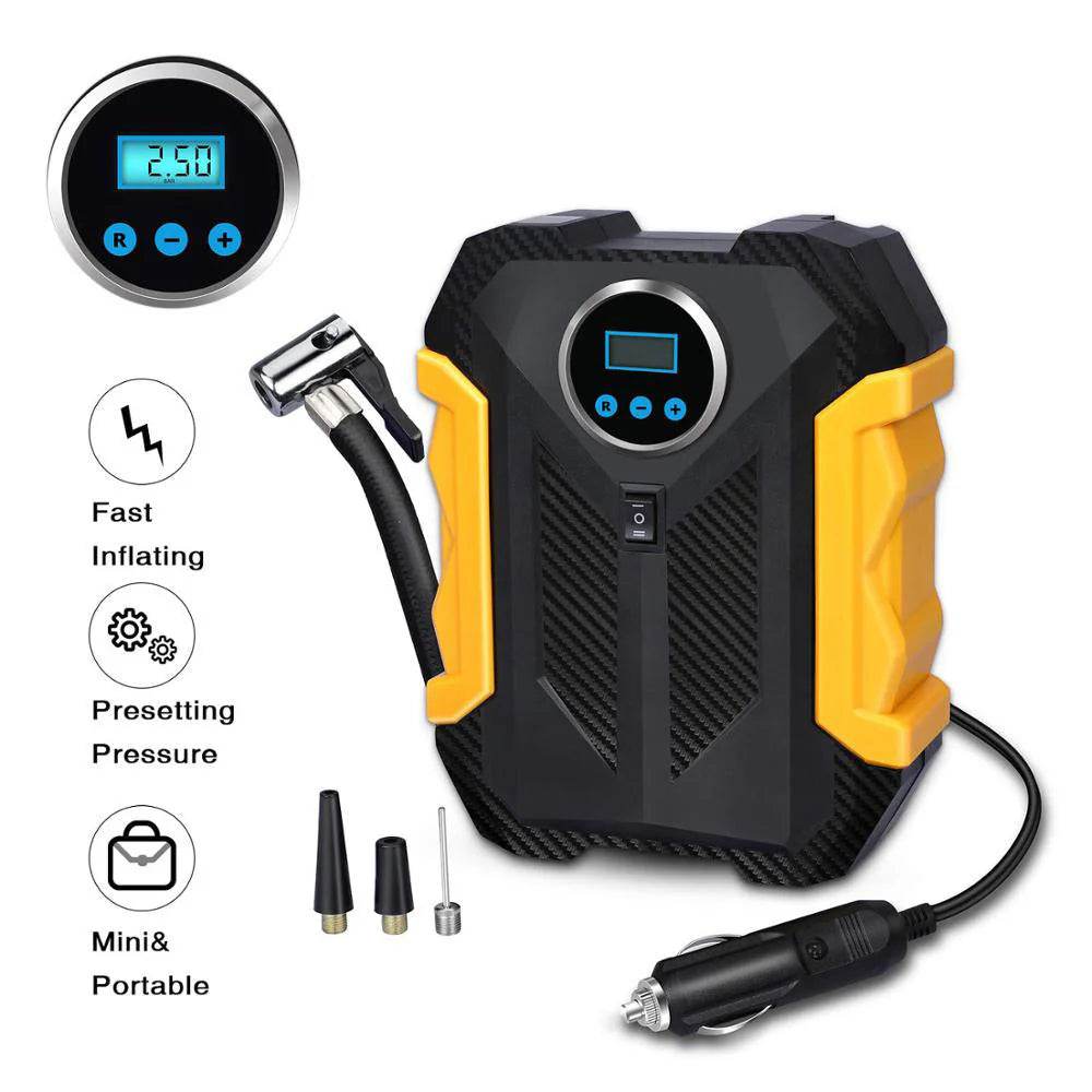 Portable Electric Car Air Compressor Pump for Car and Bike Tyre - ZEDIF