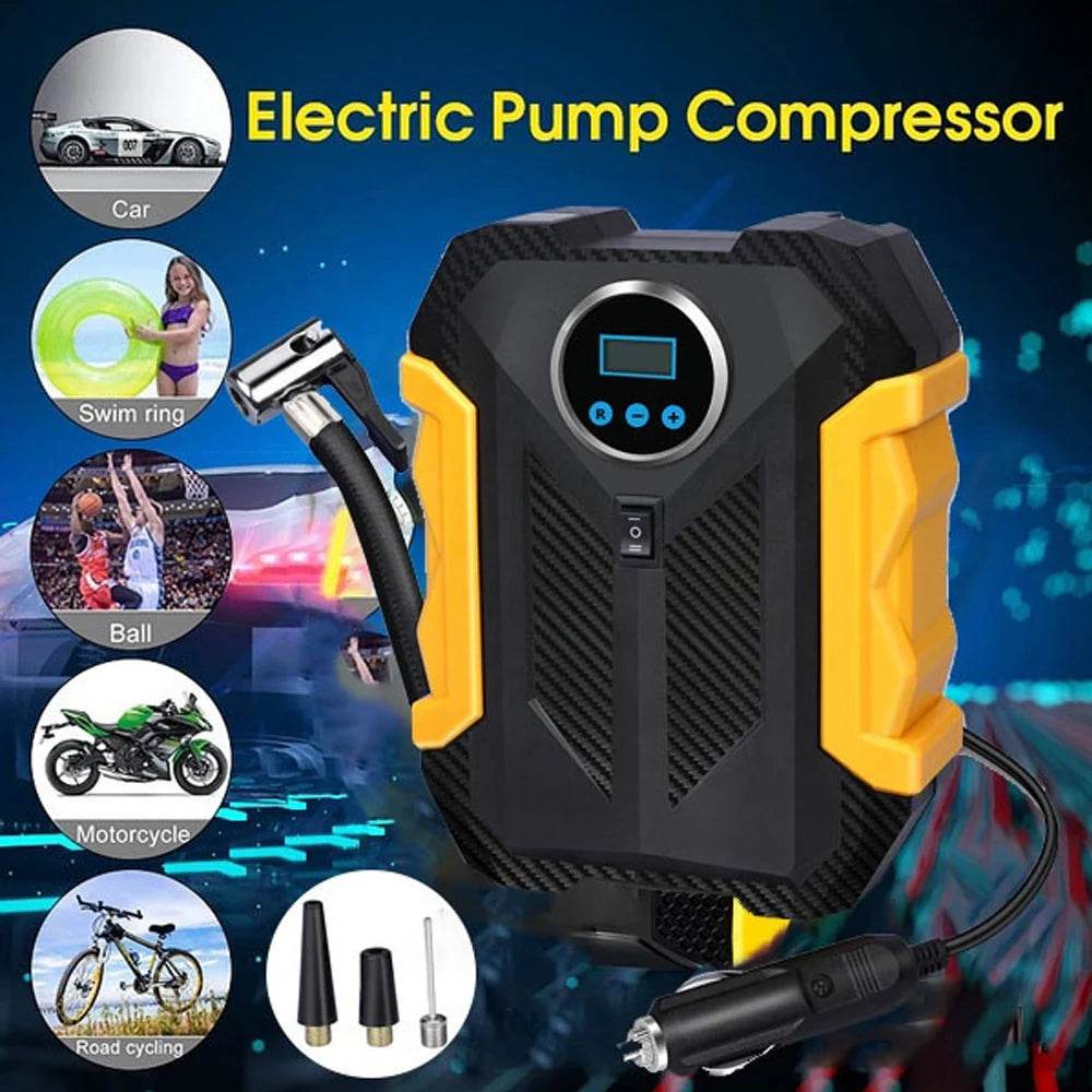 Portable Electric Car Air Compressor Pump for Car and Bike Tyre - ZEDIF
