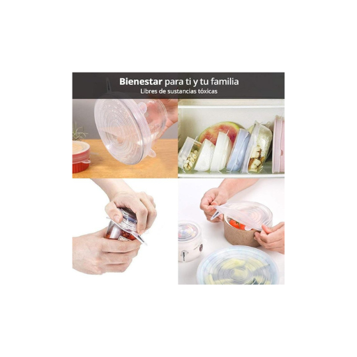 Silicone Stretch Lids (Multi Size, Reusable, Dishwasher & Freezer Safe, Multicolour)