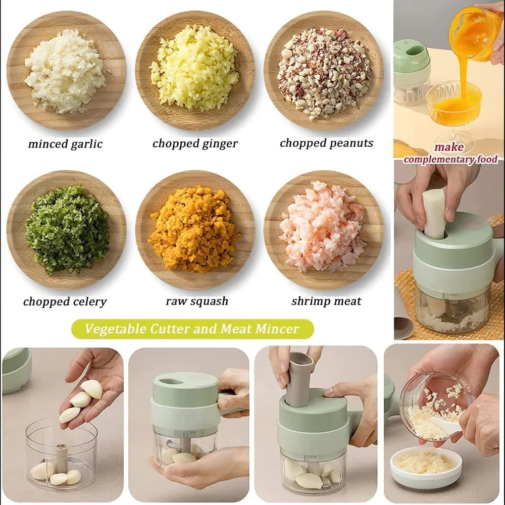 Vegetable Cutter and Meat Mincer (Handheld, Multi-Function)