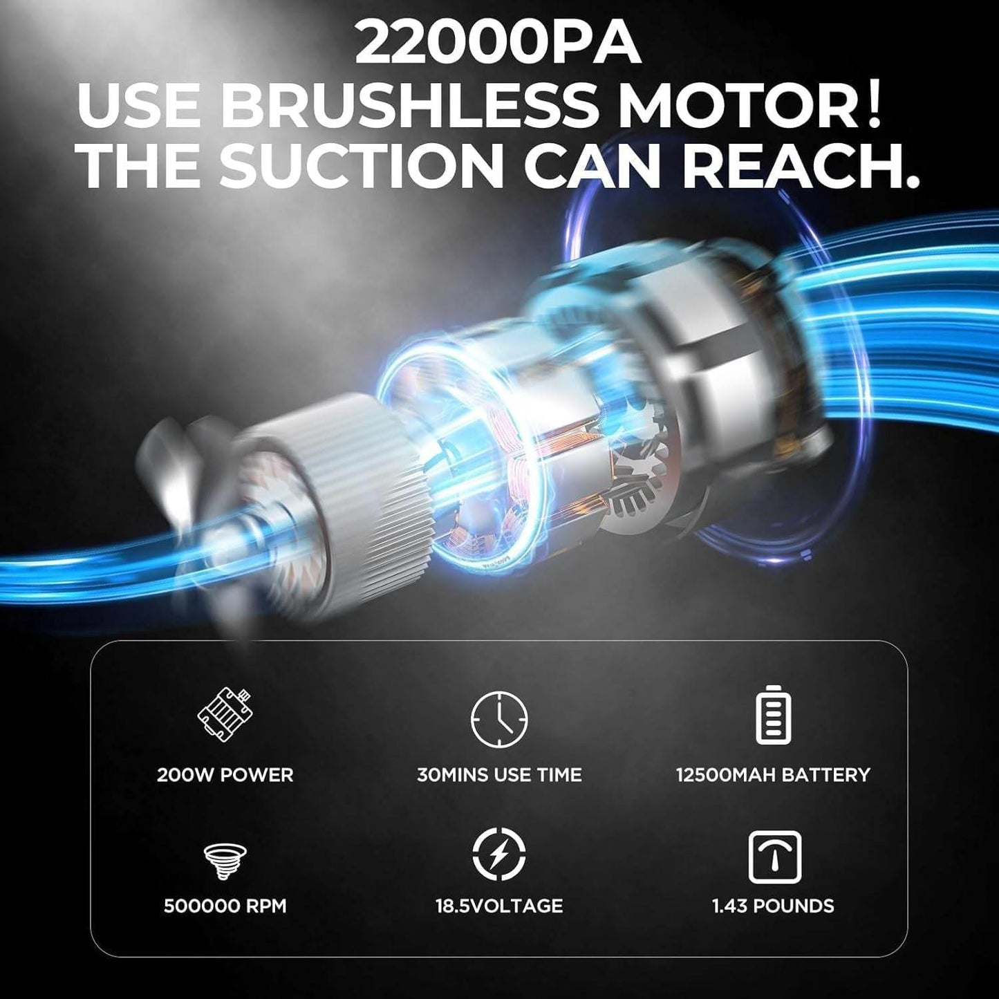 UltraPower Wireless Portable Car Vacuum Cleaner - ZEDIF