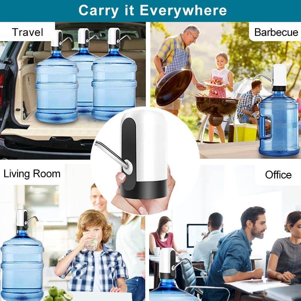 Wireless Portable Mini Rechargeable Water Bottle Can Dispenser Pump - ZEDIF