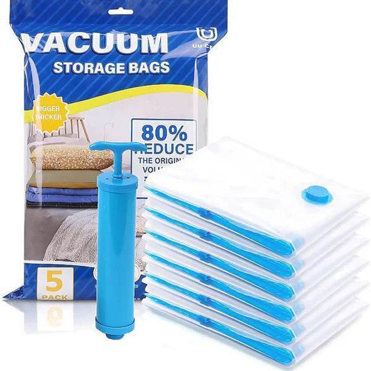Big Vacuum Storage Bag with Pump – 5 Bags + 1 Pump - ZEDIF