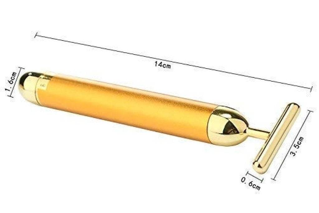 Energy Beauty Bar - 24K Gold T-Shaped Facial Massager - ZEDIF