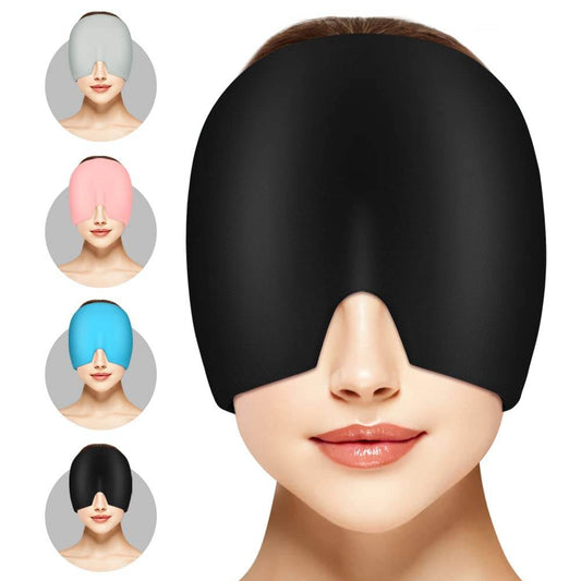 Headache Migraine Relief Cap 360° (Gel Head & Eye Wrap, Hot/Cold Therapy) - ZEDIF