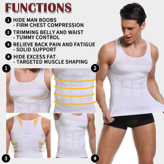 Slimming Shirt for Men (Slim & Fit, Compression & Posture Support) - ZEDIF