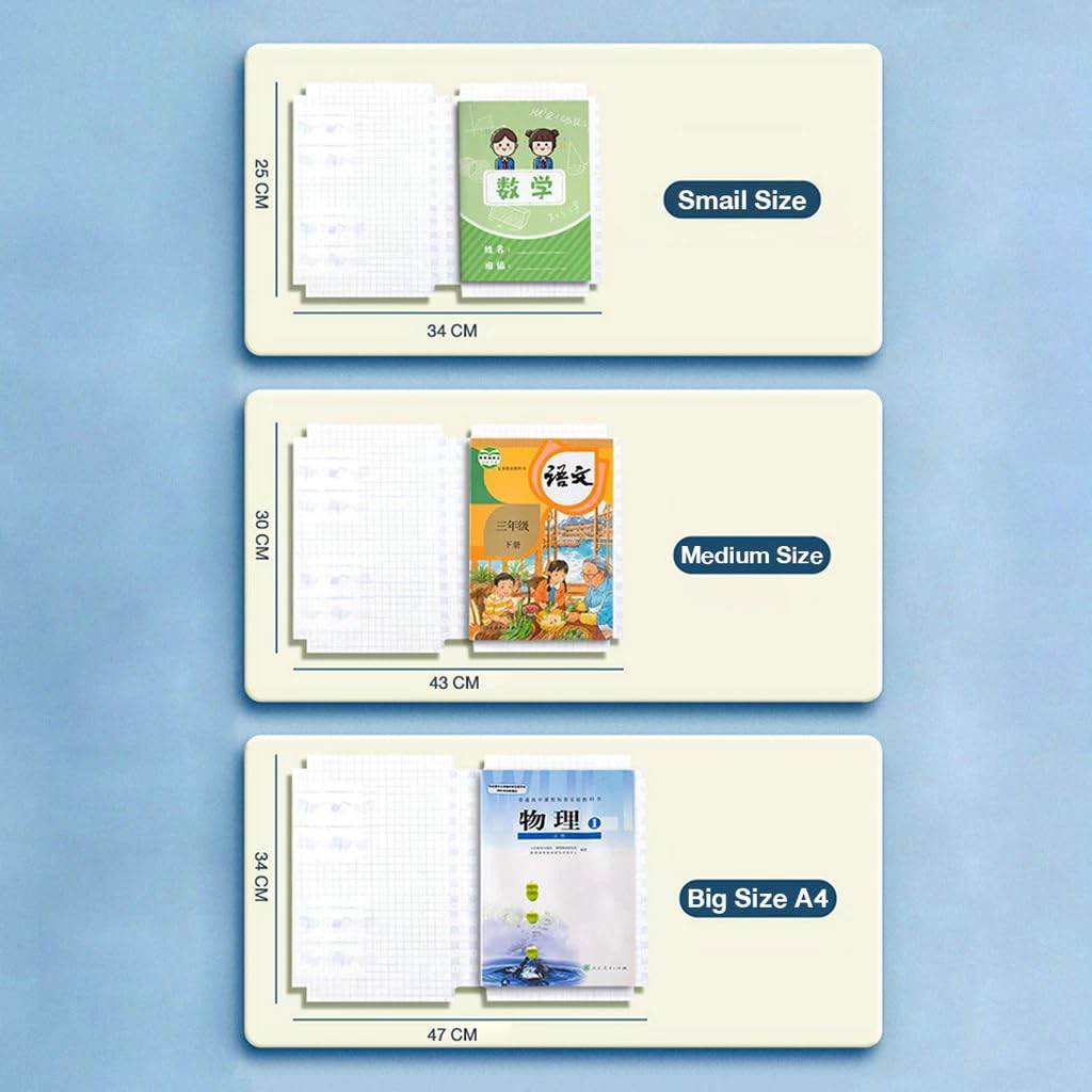 Waterproof Plastic Book Covers (30pcs, Multi-Size, CPP Material) - ZEDIF