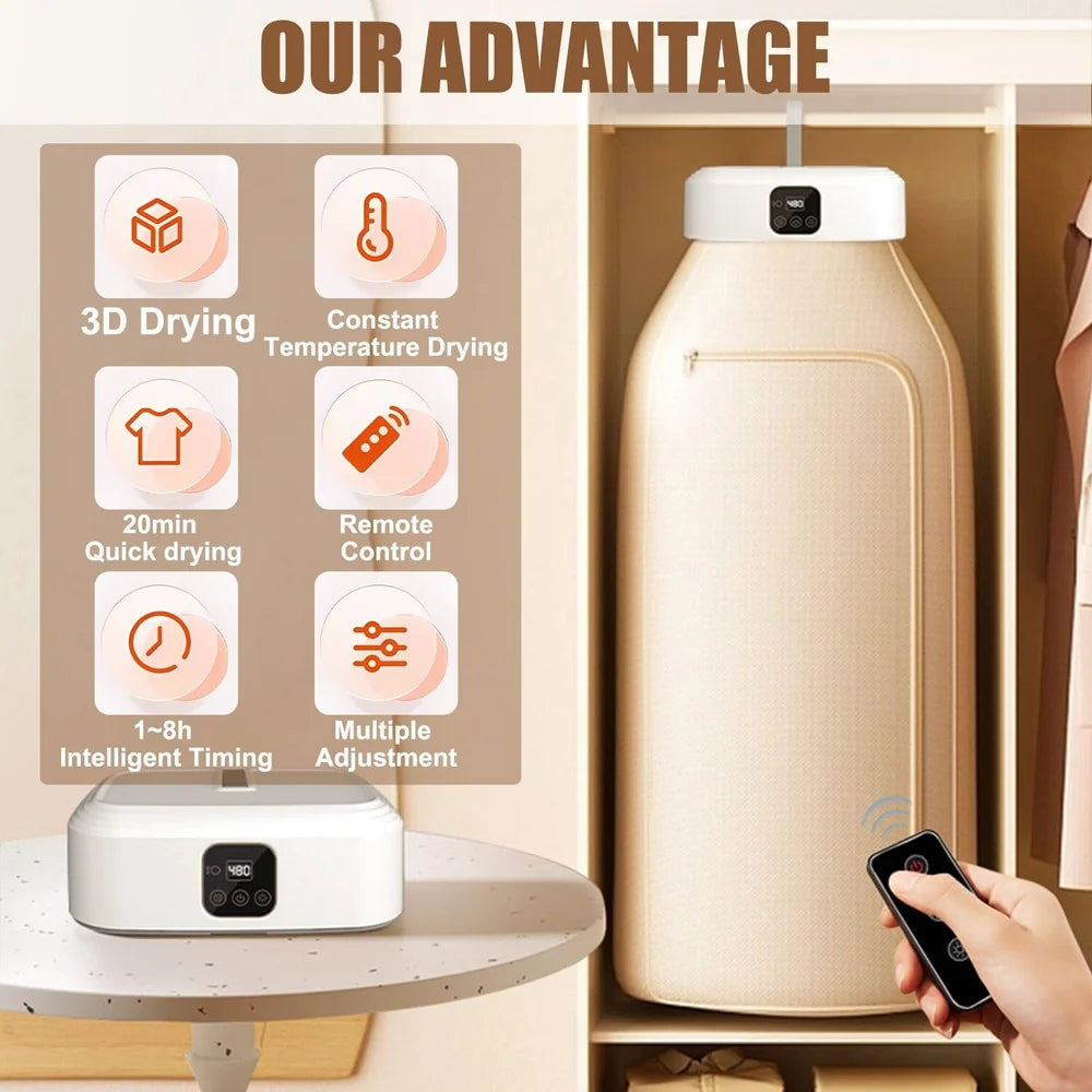 Indoor Cloth Dryer with Remote Control for Rainy & Humid Weather
