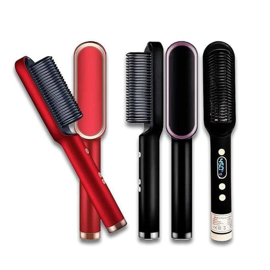 3-in-1 Hair Styler Comb – Electric Hair Styling Tool for Curling, Straightening & Drying (Multicolour)