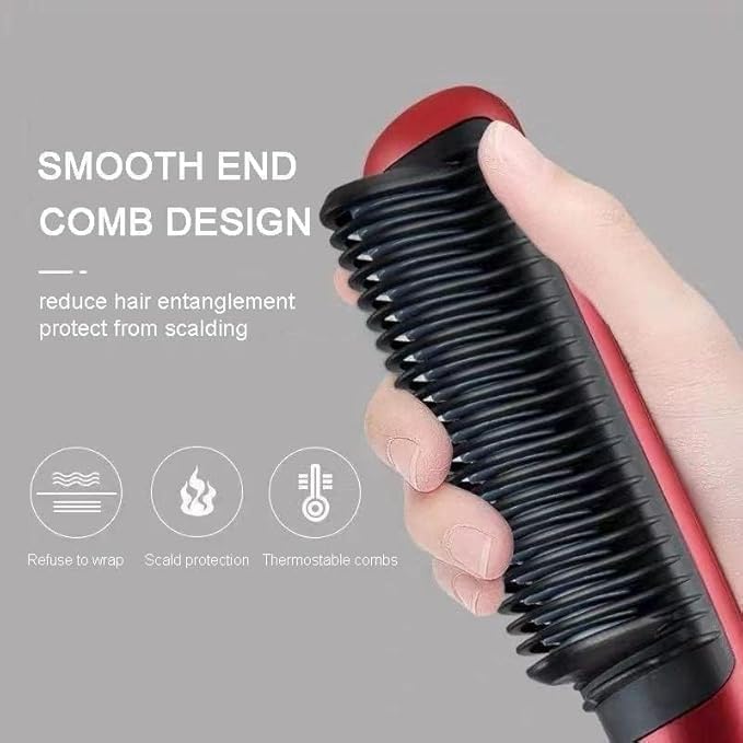 3-in-1 Hair Styler Comb – Electric Hair Styling Tool for Curling, Straightening & Drying (Multicolour)