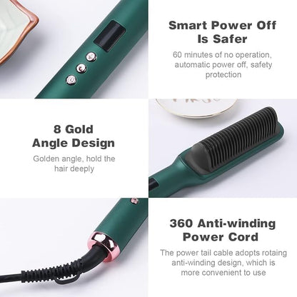 3-in-1 Hair Styler Comb – Electric Hair Styling Tool for Curling, Straightening & Drying (Multicolour)