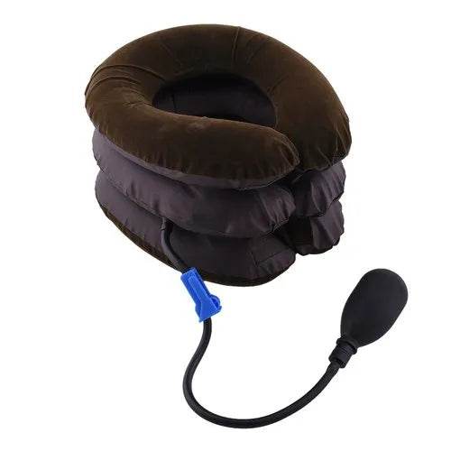 3 Layer Neck Traction Pillow with Hand Pump (Assorted Color) - ZEDIF