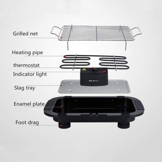 BBQ Electric Barbeque Grill (Adjustable Temperature, Indoor Tabletop)