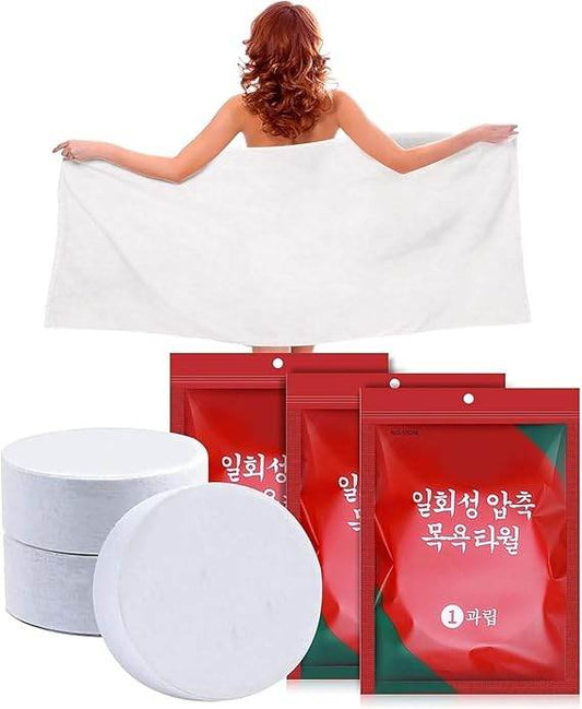 Disposable Cotton Compressed Bath Towel (70x140cm) - ZEDIF