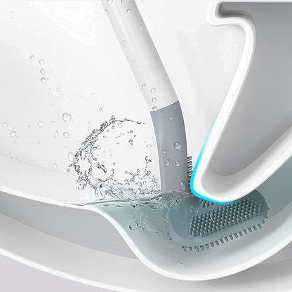Golf Shape L-Shape Toilet Brush Cleaner (Silicone, Anti-Rust)