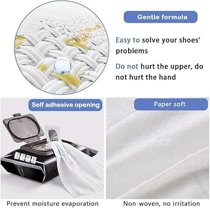 Natural Sneaker & Shoe Cleaner Wipes (Pack of 80)