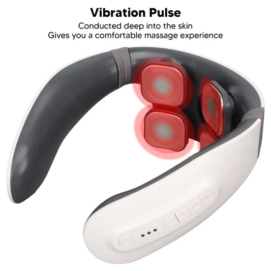 4 Heads Smart Electric Neck and Back Pulse Massager