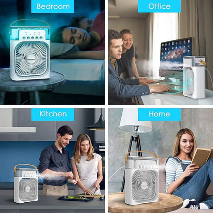 Portable Air Cooler Fan with 7-Color Light